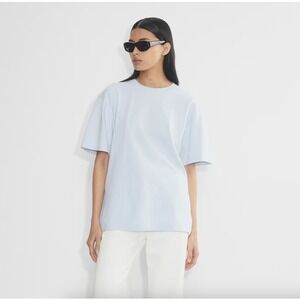 Babaton Aritzia Light Blue InterLock Cotton Pegasus T-Shirt Medium